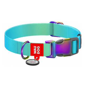 Nylonowa obroża dla psa z kodem QR WAUDOG szer. 15 mm, dł. 25-35 cm niebieski - 2