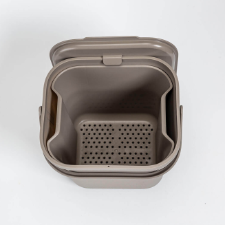 PLASTIA Kosz na bioodpady z wkładem 6 ltr jasnoszary - 2