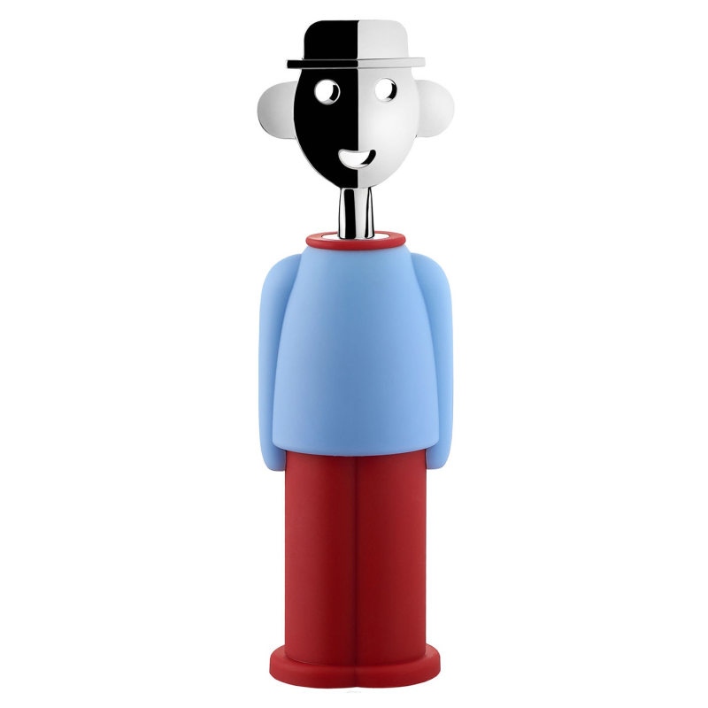Alessi Alessandro M. corkscrew, blue and burgundy