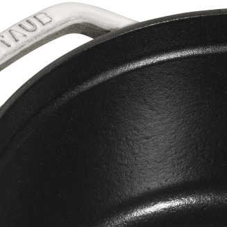  Staub round cast iron pot - 5.2 ltr, white truffle - 5