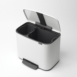  Brabantia Bo waste bin 23+11l white - 2