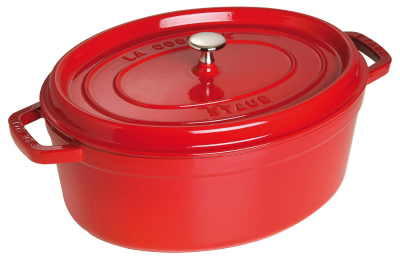  Staub oval cast iron pot - 2.35 ltr, red