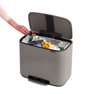 Brabantia Bo Mineral waste bin 36l, gray - 3