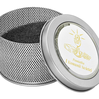 PUDEŁKO METALOWE I Komunia Święta z otworkami - 2