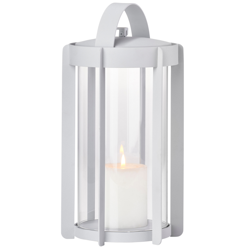 Candle lantern Zone Denmark Firefly Soft Grey 25 cm