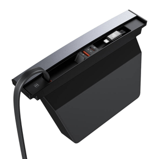 Hub Baseus T-Space z kablem USB-C do Lightning dla Tesla (czarny) - 4