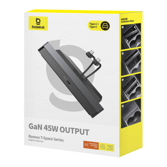 Hub Baseus T-Space z kablem USB-C do Lightning dla Tesla (czarny) - 7