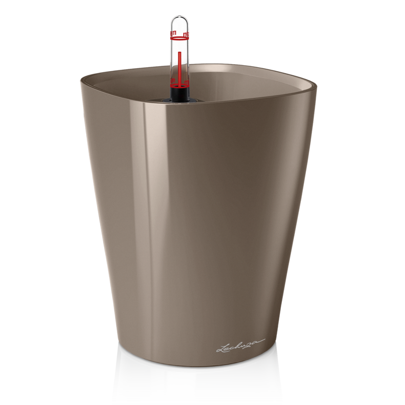  Lechuza plant pot Deltini taupe gloss