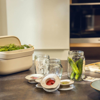 PLASTIA Zestaw pokryw fermentacyjnych 11 cm 4 sztuki - 8