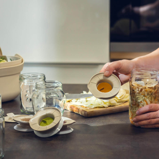 PLASTIA Zestaw pokryw fermentacyjnych 11 cm 4 sztuki - 9