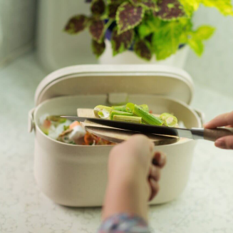 PLASTIA Pojemnik na bioodpady z ramką 3.1 ltr kremowy - 5