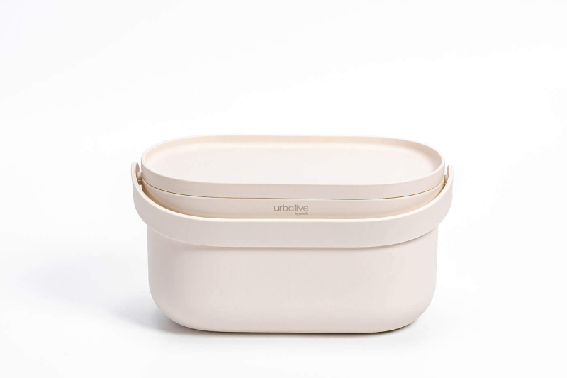 PLASTIA Pojemnik na bioodpady z ramką 3.1 ltr kremowy