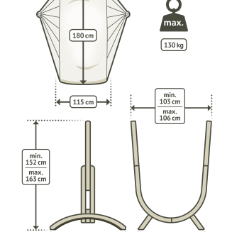  La Siesta Udine hammock chair stand - 7