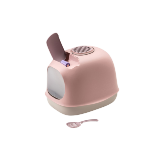 Zakryta kuweta dla kota United Pets Minu różowo-taupe - 4