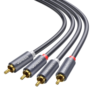 Przewód 2RCA (Cinch) do 2RCA (Cinch) UGREEN  AV104 3m (czarny) - 3