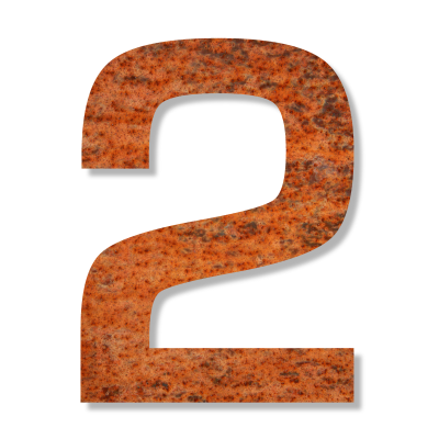  House number Keilbach Iron Number "2" 24 cm