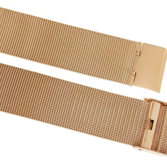 Bransoleta Siatka Różowe Złoto 22 mm 301RG22 - 4