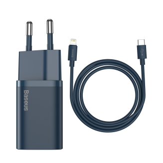 Ładowarka sieciowa Baseus Super Si Quick Charger 1C 20W z przewodem USB-C do Lightning 1m (niebieska) - 2