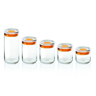 Glass kitchen container 1000ml Guzzini Latina white - 3