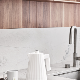 Alessi Plisse electric kettle, white, 1l - 2