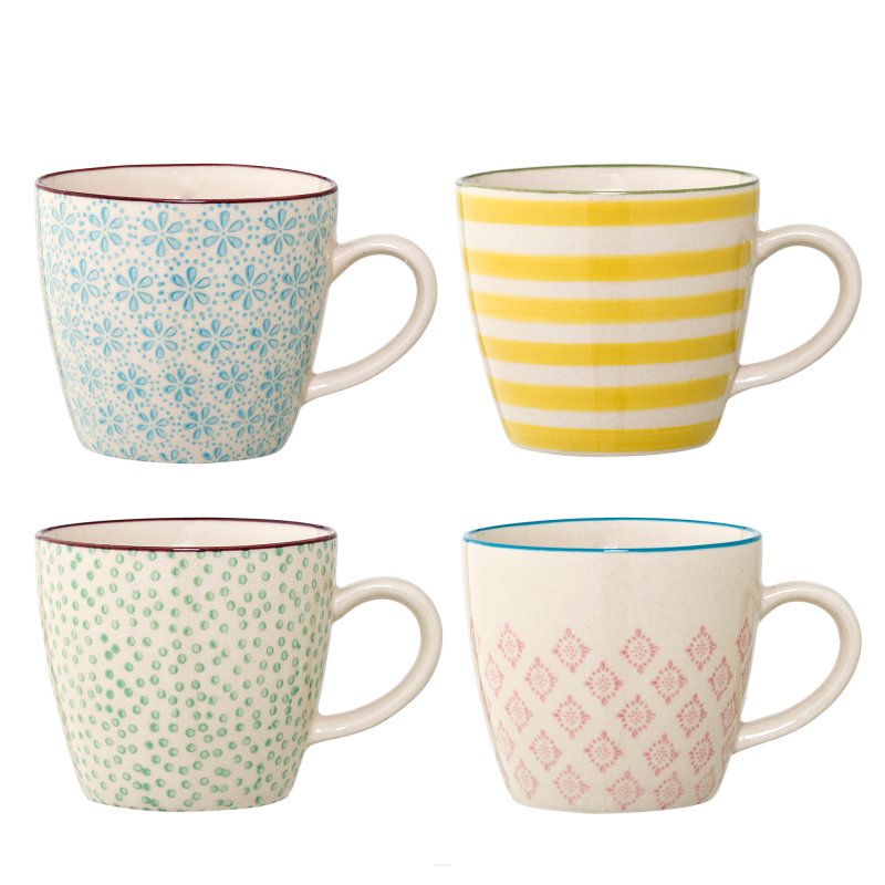  Set of 4 Bloomingville Patrizia mugs 220 ml