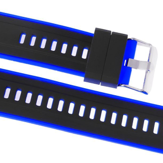 Pasek silikonowy CZARNO-GRANATOWY U22-20-3 - 4