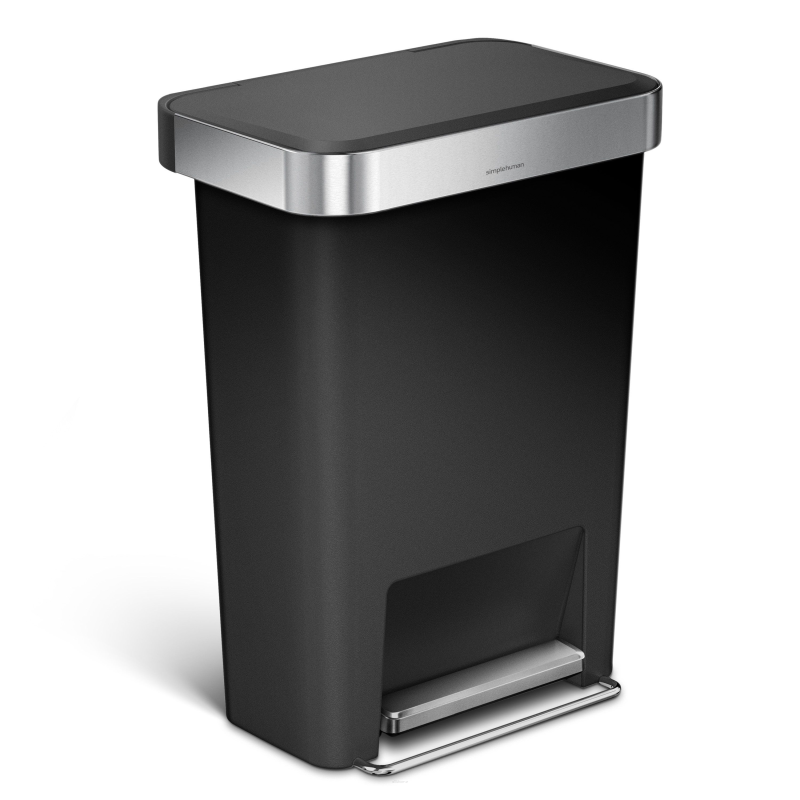  Simplehuman Liner Pocket basket with a pocket for bags, 45l, black