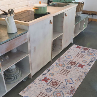  Bricini Tiles Fog kitchen rug 55x150 cm - 2