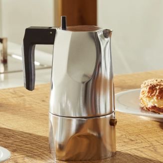 Alessi Ossidiana coffee maker for 6 cups, silver - 3