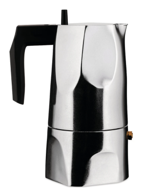 Alessi Ossidiana coffee maker for 6 cups, silver