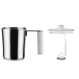 Alessi Plisse milk frother white - 2