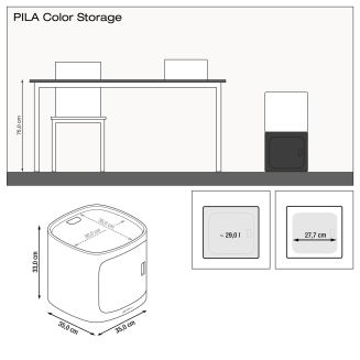 Lechuza Pila Color gray cabinet - 2
