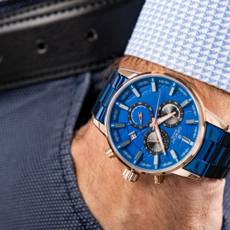 Zegarek Męski Giewont Chronograph Sapphire Niebieski GW4580-B5 - 3