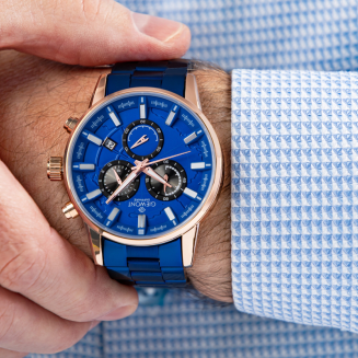 Zegarek Męski Giewont Chronograph Sapphire Niebieski GW4580-B5 - 4