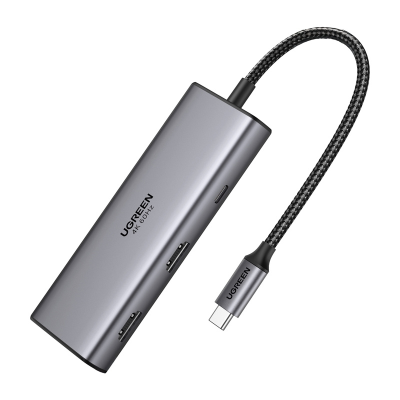 Hub USB-C UGREEN CM498 7-portowy PD 100W