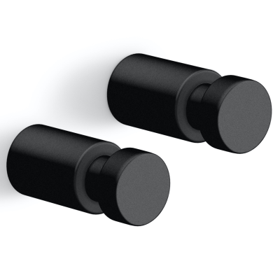 Set of 2 Zack Aivo towel racks 4 cm black