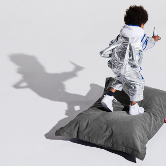 Pufa dla dzieci Fatboy Junior Canvas Charcoal Grey 130x100 cm - 2