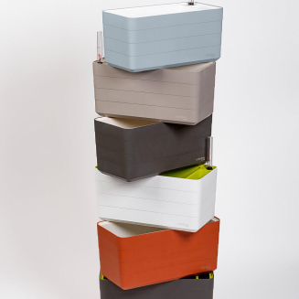 PLASTIA BERBERIS Donica samonawadniająca prostokątna 40x20 cm błękitny - 4