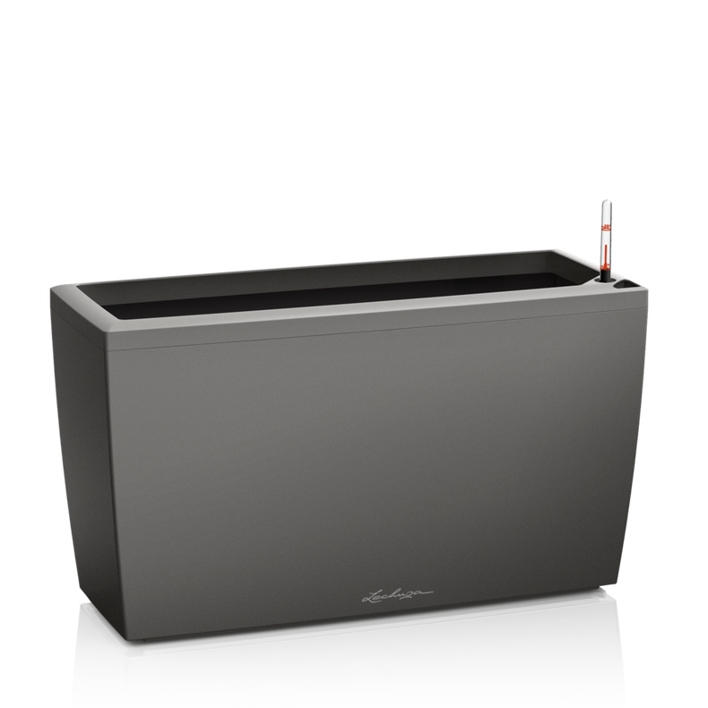  Lechuza Cararo Premium flowerpot anthracite metallic