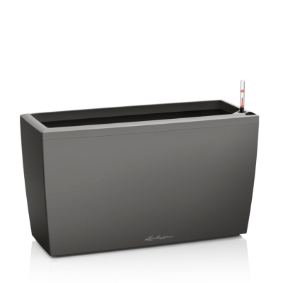  Lechuza Cararo Premium flowerpot anthracite metallic