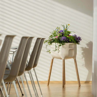 Kwietnik Plastia Urbalive 77x50x38 cm kremowy - 5