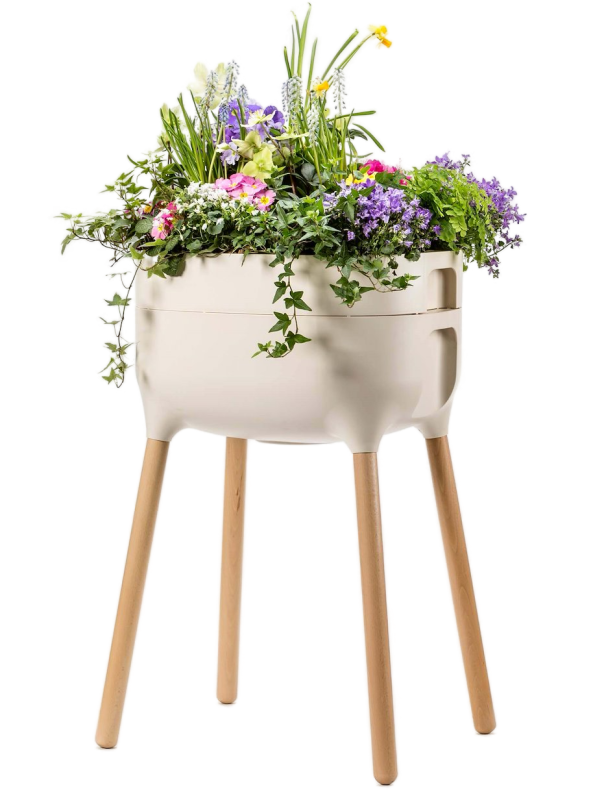 Kwietnik Plastia Urbalive 77x50x38 cm kremowy