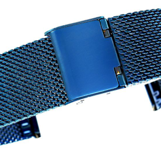 Bransoleta IPBL Niebieska Mesh 18 mm JK18BL - 2