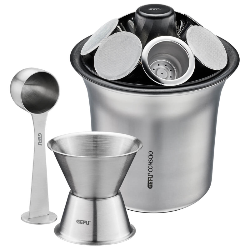  A set for preparing coffee from Gefu Conscio capsules