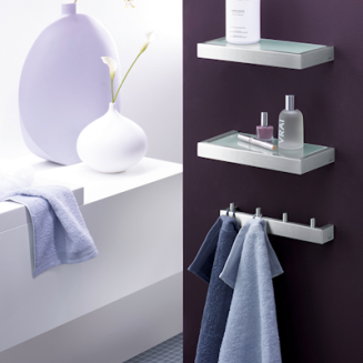 Zack Linea bathroom hanger, matt, 26 cm - 2