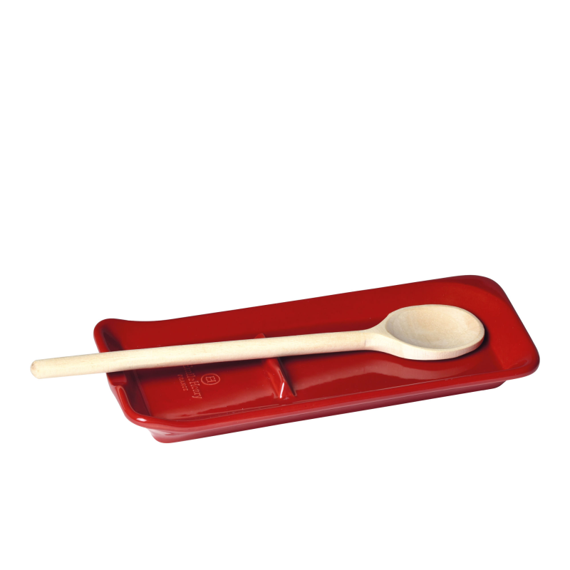 Emile Henry kitchen spoon stand, red