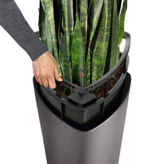  Lechuza Delta Premium 30 plant pot | 40 anthracite metallic - 3