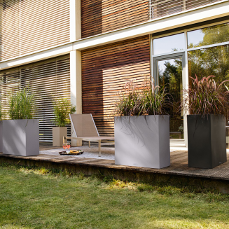  Lechuza Canto Stone 80 wide white quartz flowerpot - 5