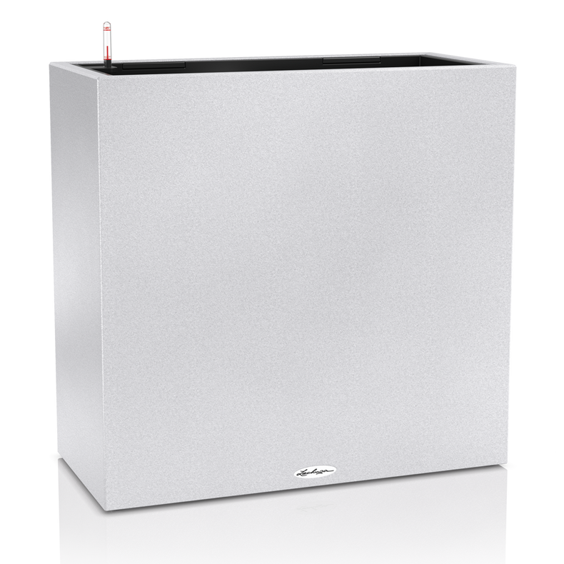  Lechuza Canto Stone 80 wide white quartz flowerpot