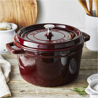  Staub round cast iron pot - 3.8 ltr, Grenadine - 5